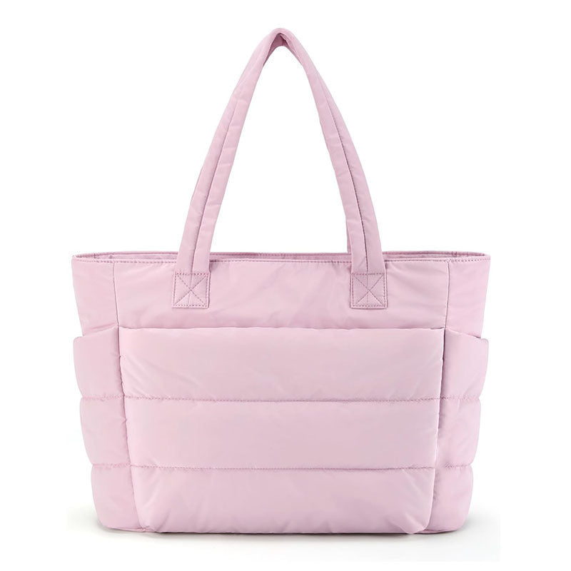 Puffy Quilted Tote Bag – Lightweight Travel & Work Handbag for Women