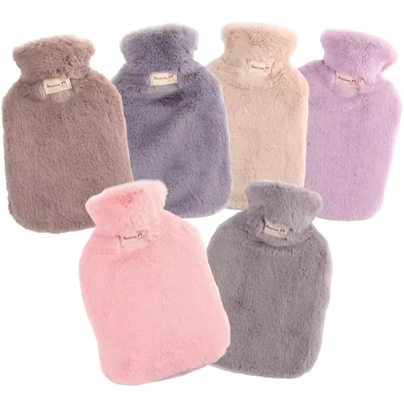 Reusable Hot Water Bottle With Soft Knitted Cover Winter Warm Bag