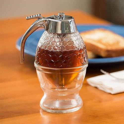Acrylic Honey Pot Jar Squeeze Bottle with Pointed Dispenser for Jam Press for Presents