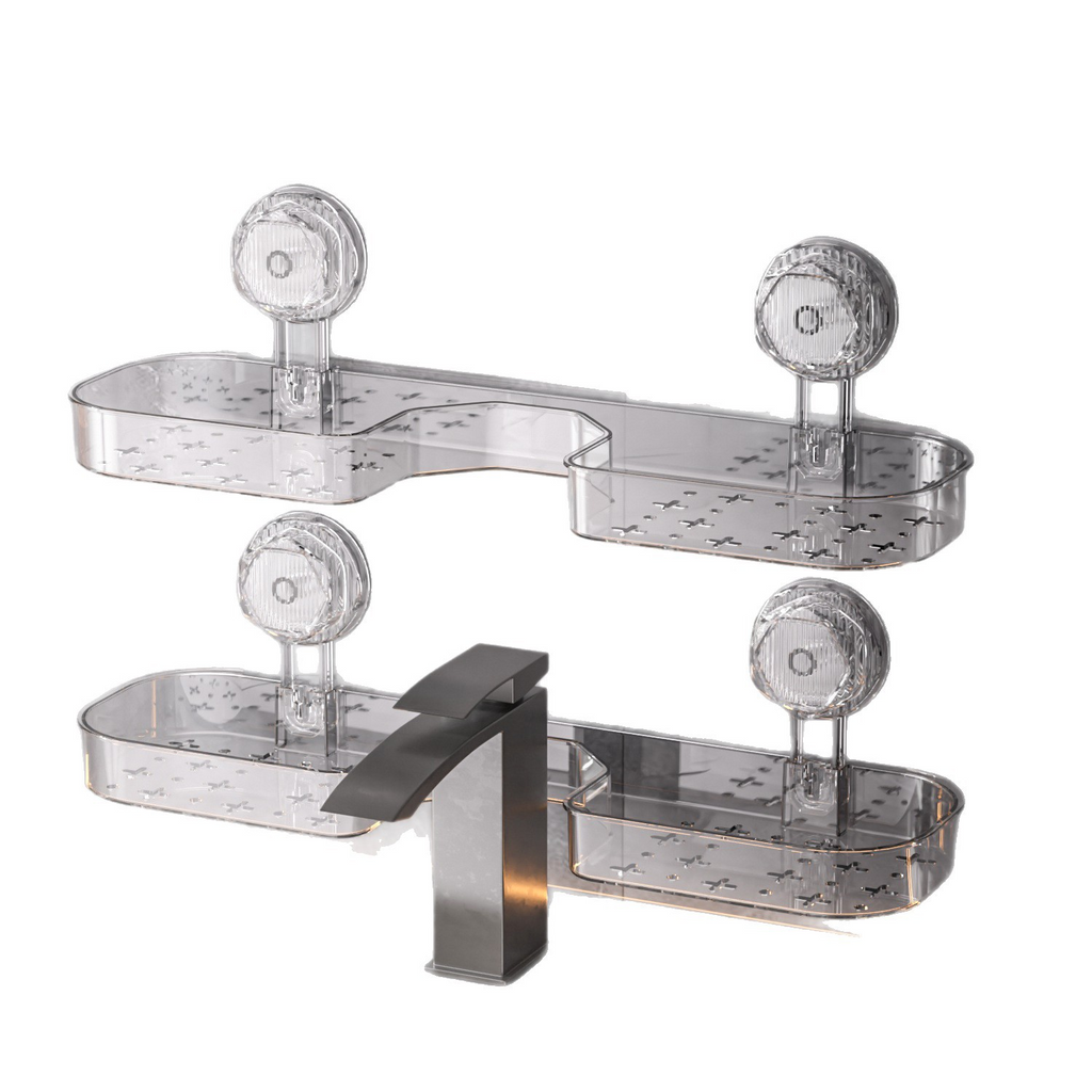 Modern Single-Tier Plastic Wall Shelf for Home Hanging Storage for Bathroom or Living Room Organization