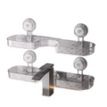 Modern Single-Tier Plastic Wall Shelf for Home Hanging Storage for Bathroom or Living Room Organization