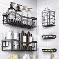 5-Pack Rustproof Stainless Steel Shower Caddy No Drill Adhesive Bathroom Organizer with Large Capacity, Spacious Shower Shelves